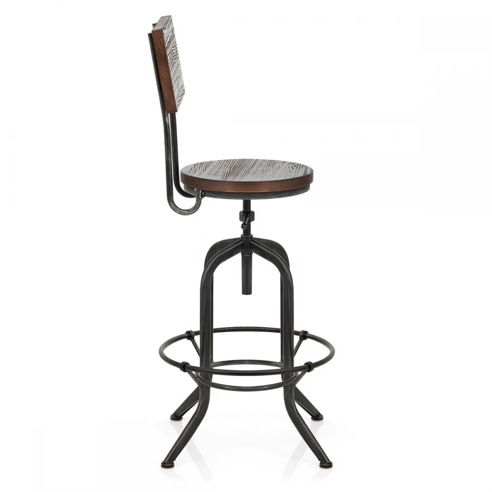 Atlantic Holz Barhocker Metallisch - Lathe 3 Atlantic Holz Barhocker Metallisch - Lathe – Bild 3