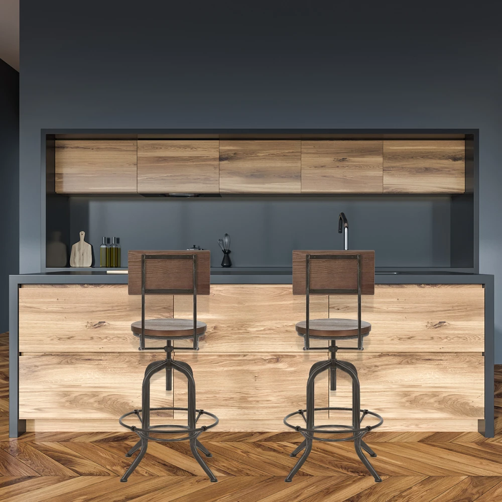 Atlantic Holz Barhocker Metallisch - Lathe 7 Atlantic Holz Barhocker Metallisch - Lathe – Bild 7