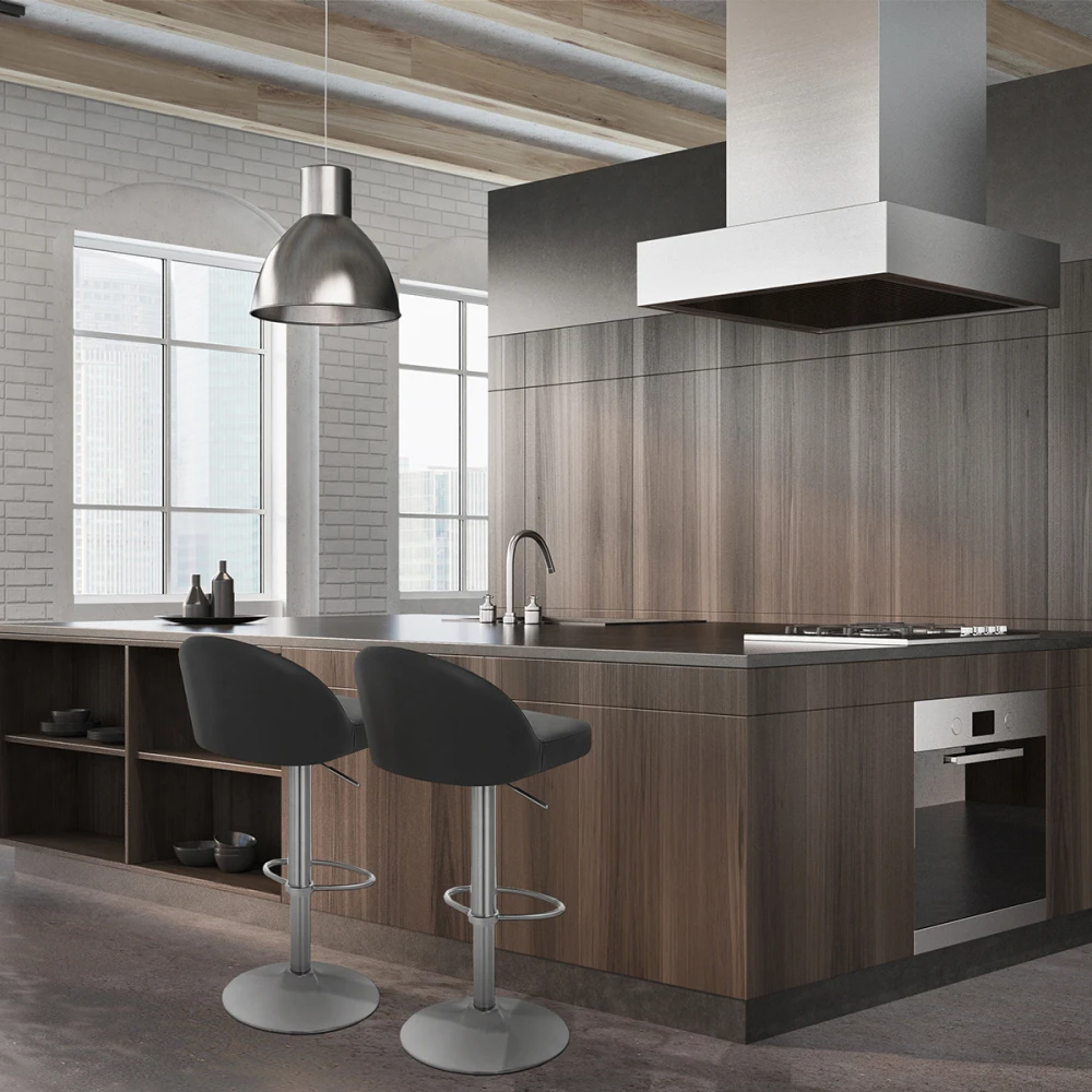 Atlantic Kunstleder Barhocker Gebürstet - Mimi 7 Atlantic Kunstleder Barhocker Gebürstet - Mimi – Bild 7